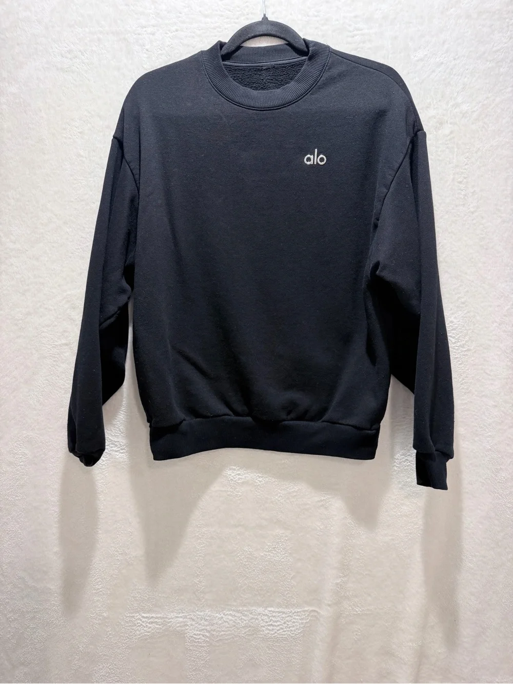 Alo Yoga Accolade Crewneck Sweatshirt Jogger Set Black XXS (CIGF003)